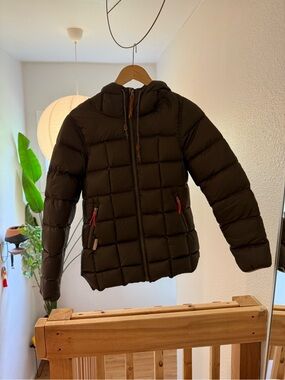 Holden Women's Olive Green Hooded Quilted Puffer Jacket